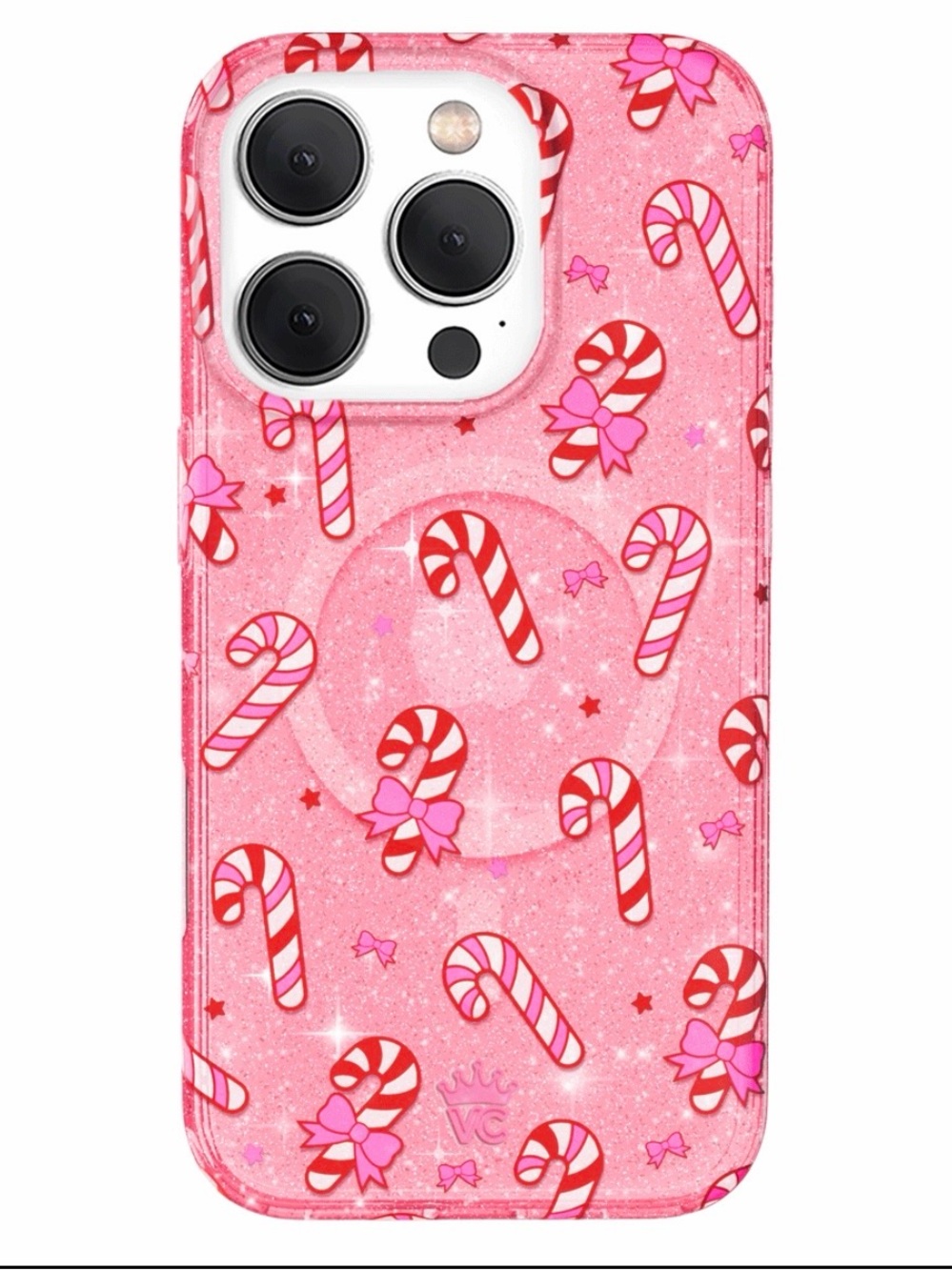 Velvet Caviar Pink Peppermint Princess IPhone 15 Pro Case with Grip Ring